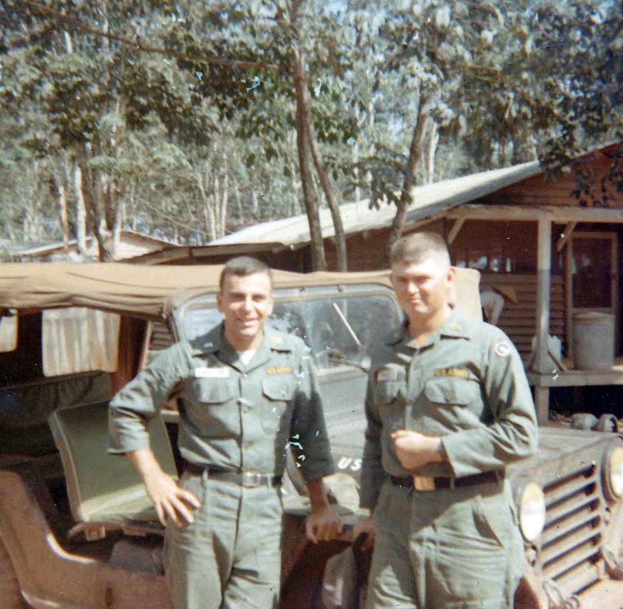 1LT Meshon and 2LT Parker at Long Binh - Sep 1966