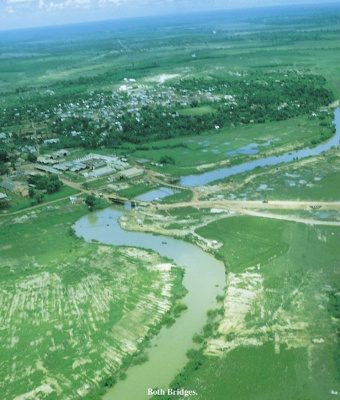 Dau Tieng- aerial view showing both bridges. from Jim May