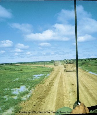 Dau Tieng- convoy vic TL 13 intersection from Jim May