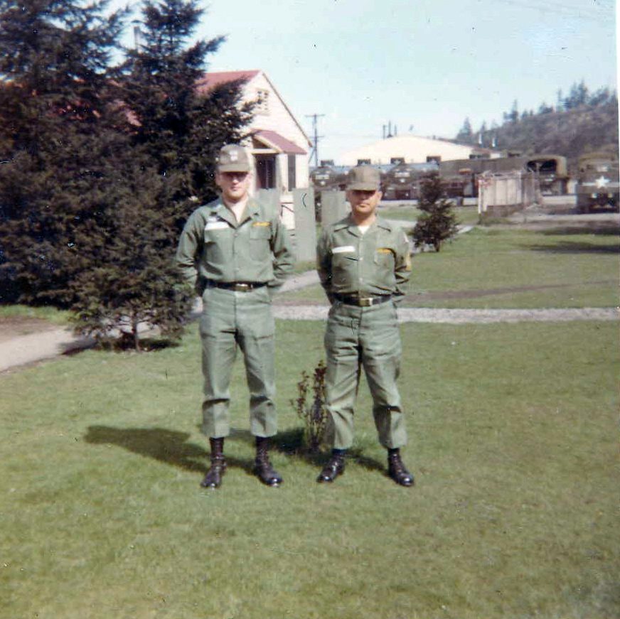 Fort Lewis - COT Bernard Kuster and MSG Rodriquez - Apr 1966