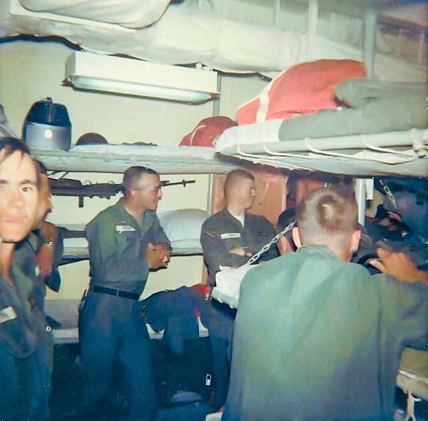 June 1966 – CPT Kuster and LT Parker in enlisted bunk area-2_0