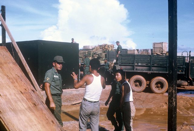 Long Binh - 506th S&S Co Class I yard - Aug 1966 - photo by LT Jerry Parker