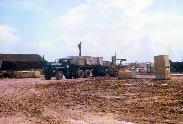 Long Binh - 506th S&S Co - Class I yard - Sp4 Music - Aug 1966 - photo by LT Jerry Parker