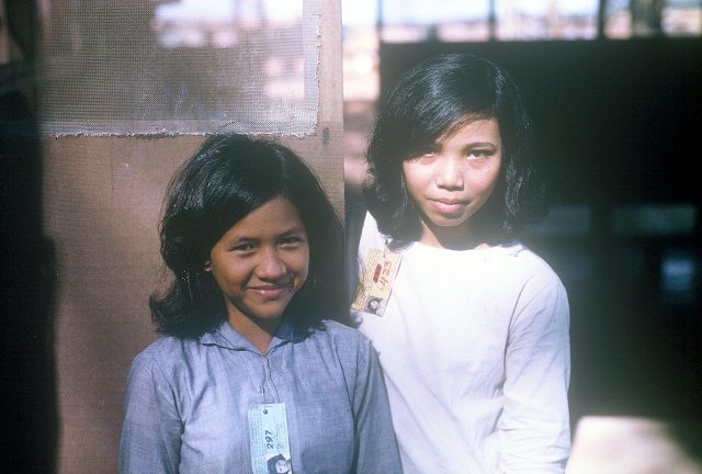 Long Binh -506th S&S Co - hooch maids - photo by LT Jerry Parker