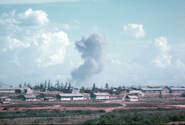 Long Binh - ammo dump explosion - abt Sep 1966 - photo by LT Jerry Parker