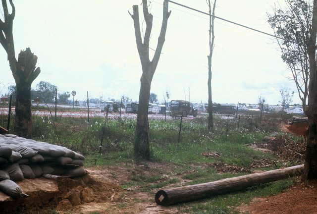 Long Binh - view from 90th Replacement Bn hut - May 1967 - photo by LT Jerry Parker (640x432)