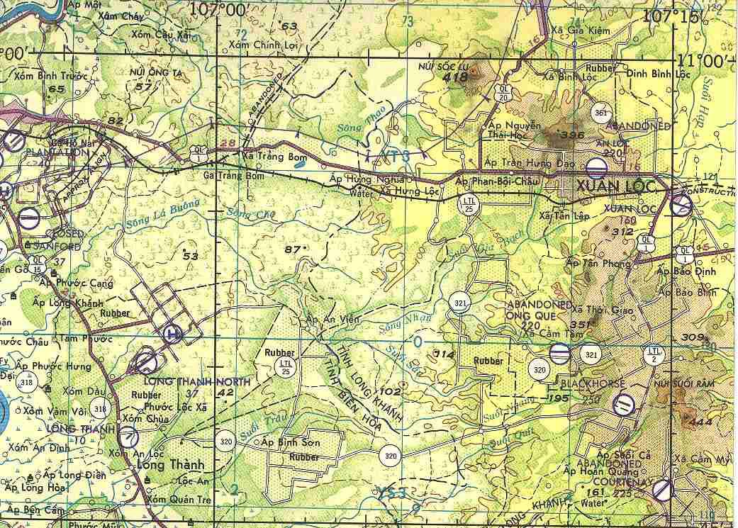 Road map - Long Binh to Long Giao