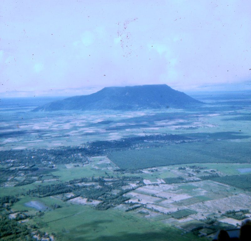 Nui Ba Den With Peak Covered in the Clouds